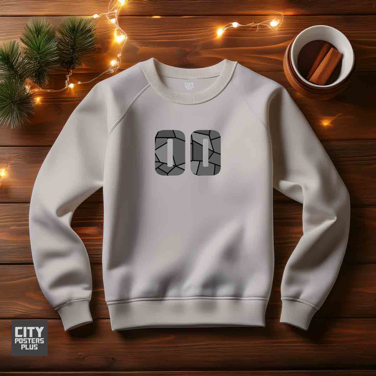00 Number Unisex Sweatshirt (Melange Grey) Premium Graphic Crewneck