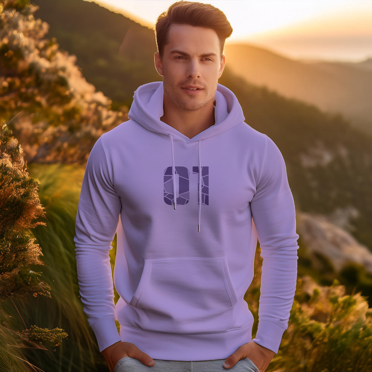 01 Number Unisex Hoodie | Personalized Number Hoodie for Men & Women