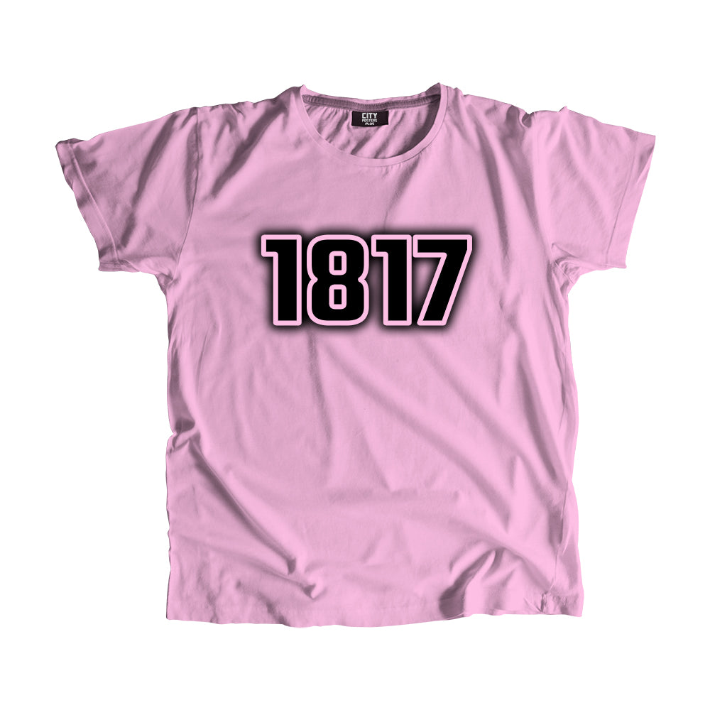1817 Vintage Heritage Year Men Unisex T-Shirt (Light Pink)