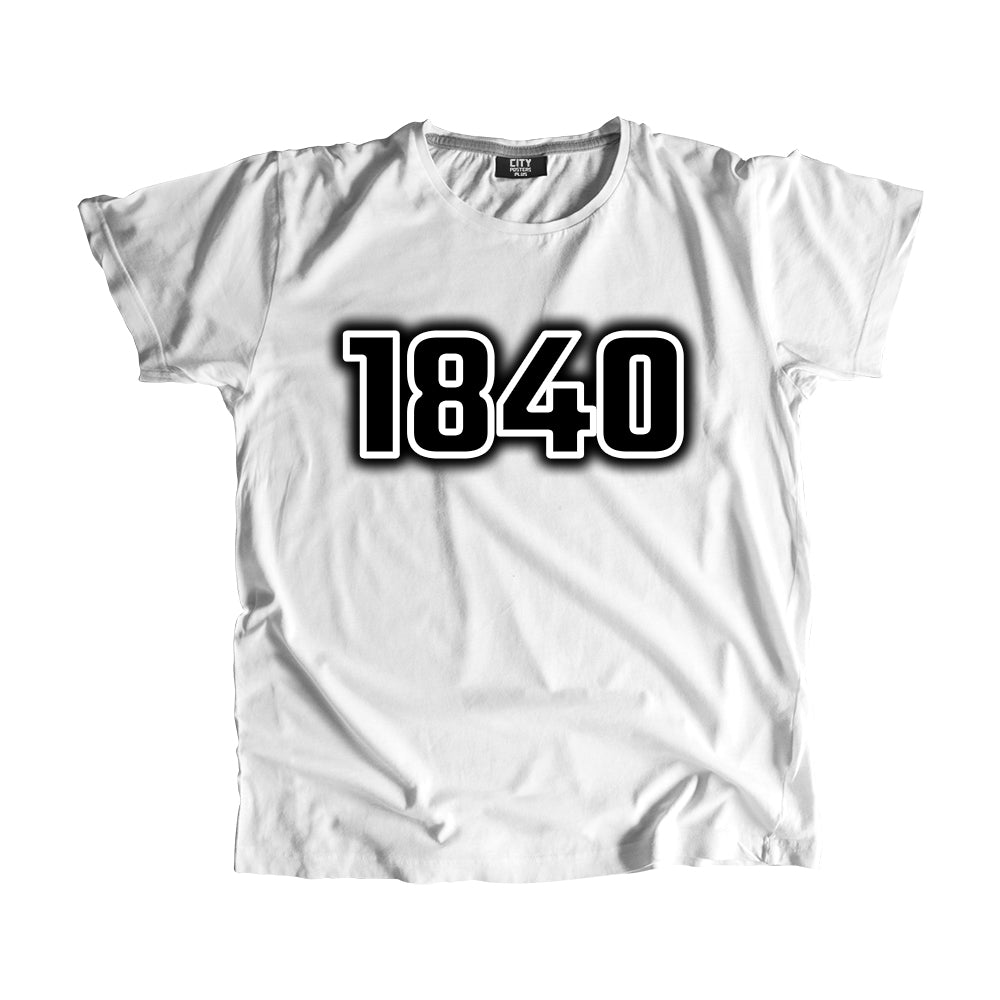 1840 Vintage Heritage Year Men Unisex T-Shirt (White)