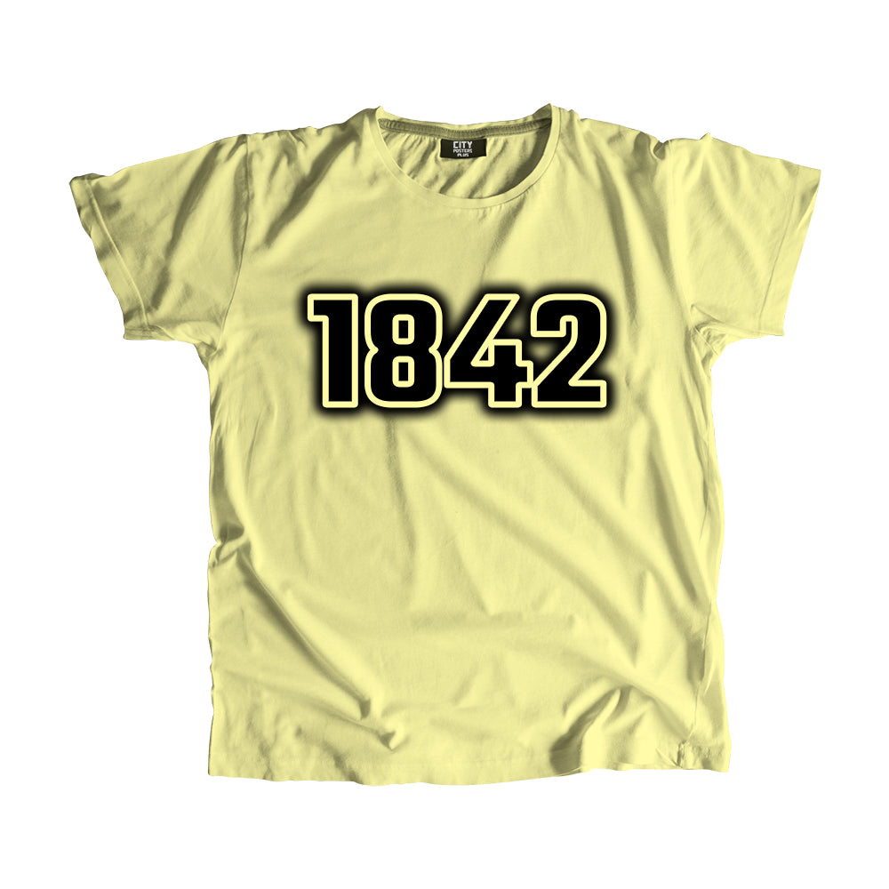 1842 Vintage Heritage Year Men Unisex T-Shirt (Butter Yellow)