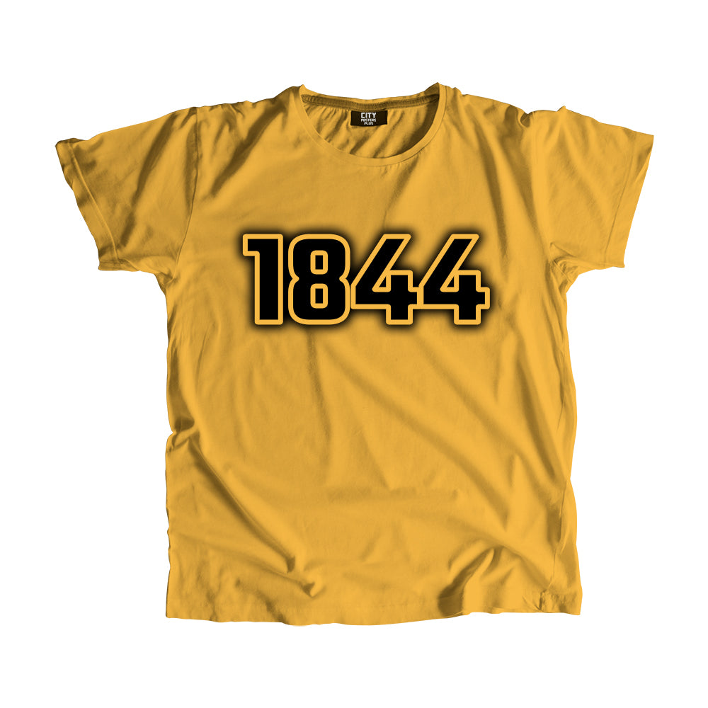 1844 Vintage Heritage Year Men Unisex T-Shirt (Golden Yellow)