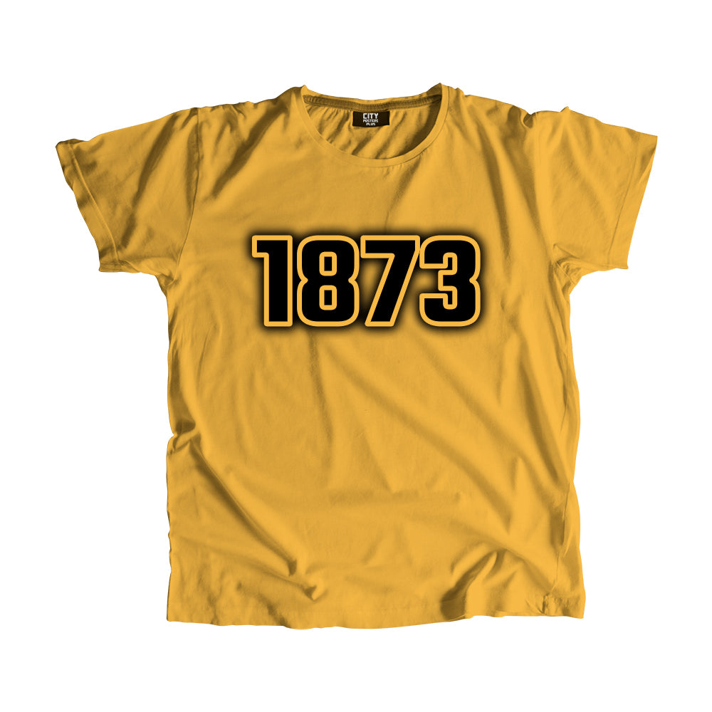 1873 Vintage Heritage Year Men Unisex T-Shirt (Golden Yellow)