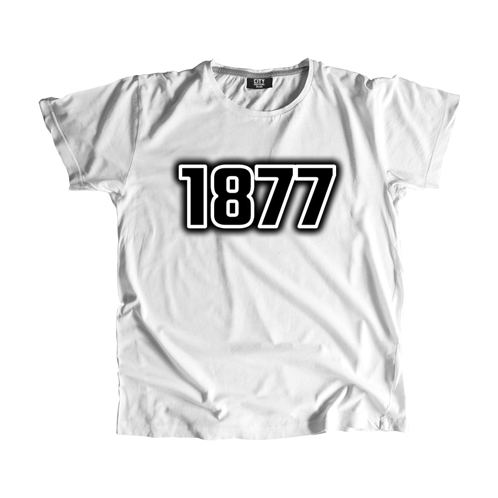 1877 Vintage Heritage Year Men Unisex T-Shirt (White)