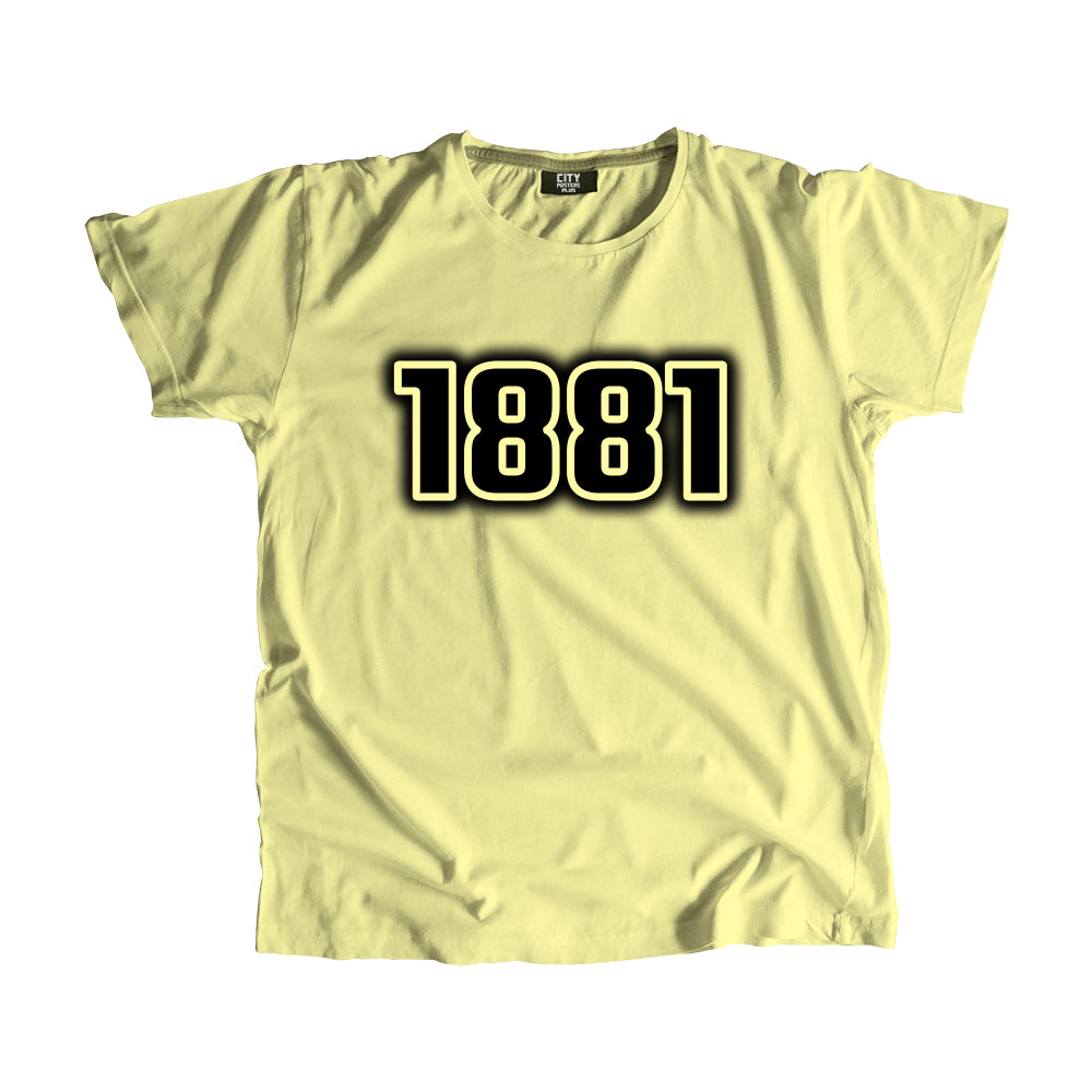 1881 Vintage Heritage Year Men Unisex T-Shirt (Butter Yellow)
