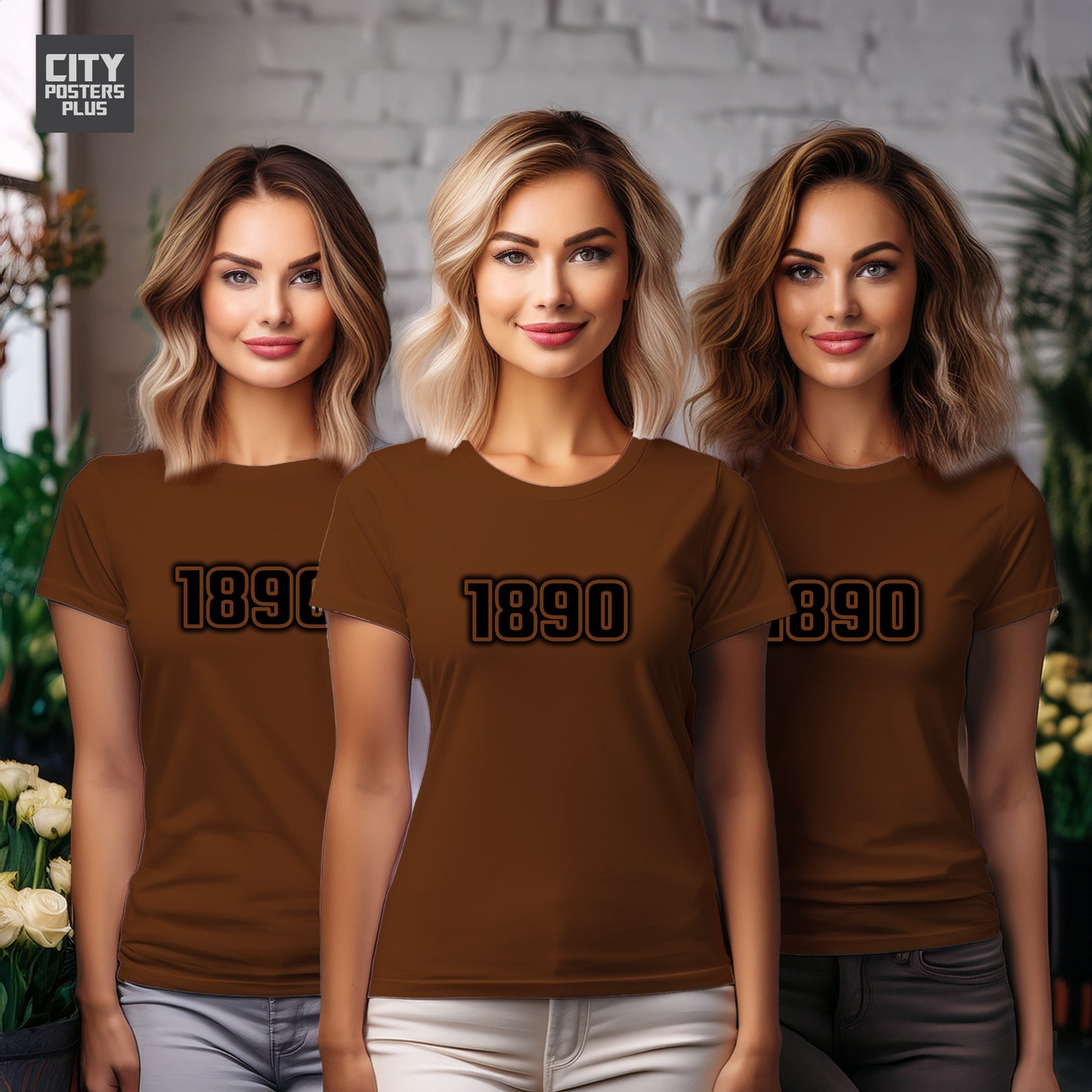 City Posters Plus 1890 Vintage Birth Year Women T-Shirt