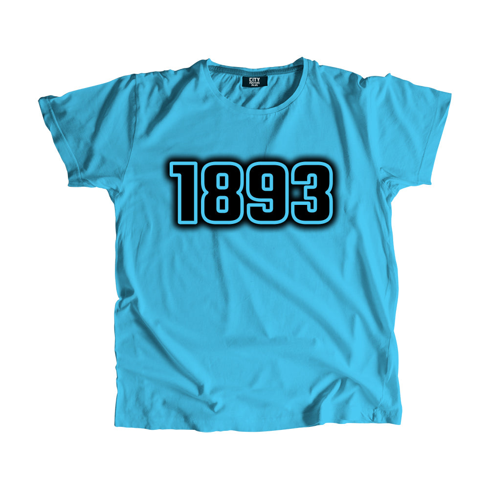 1893 Vintage Heritage Year Men Unisex T-Shirt (Sky Blue)