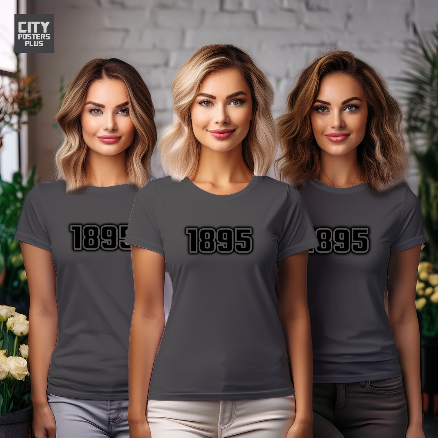 City Posters Plus 1895 Vintage Birth Year Women T-Shirt