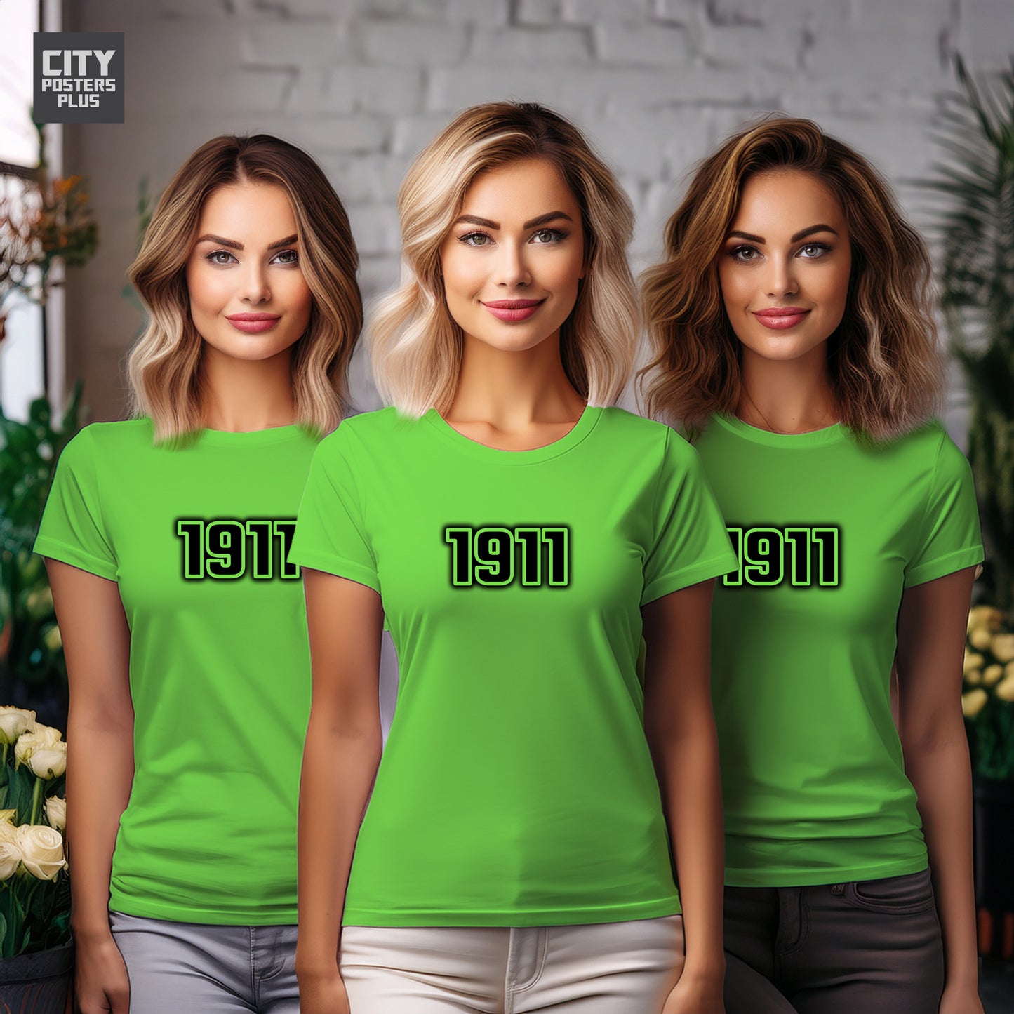 City Posters Plus 1911 Vintage Birth Year Women T-Shirt