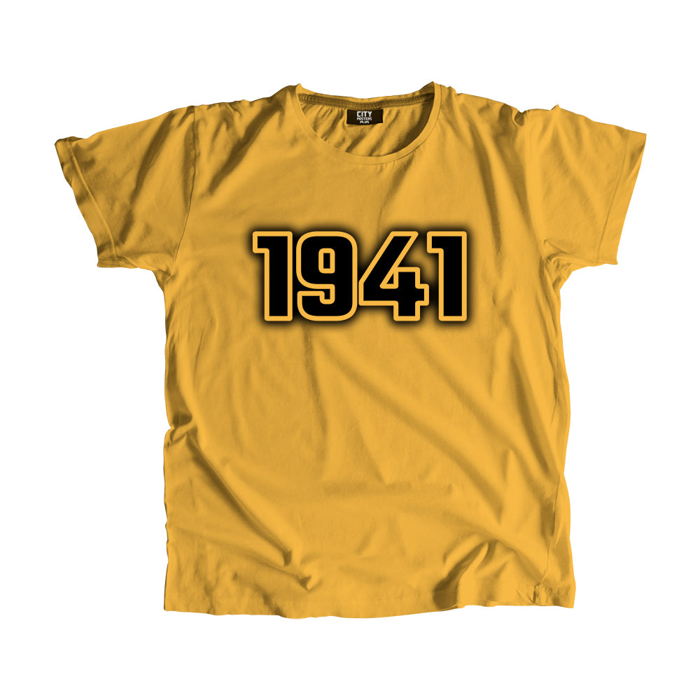 1941 Vintage Heritage Year Men Unisex T-Shirt (Golden Yellow)