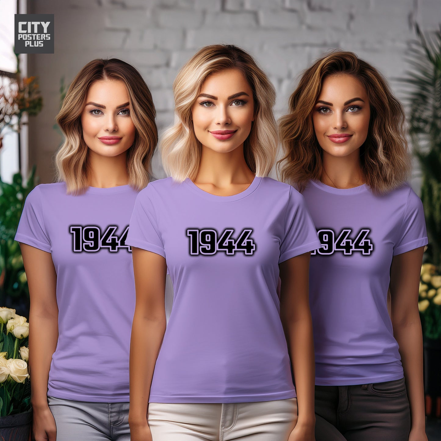 City Posters Plus 1944 Vintage Birth Year Women T-Shirt