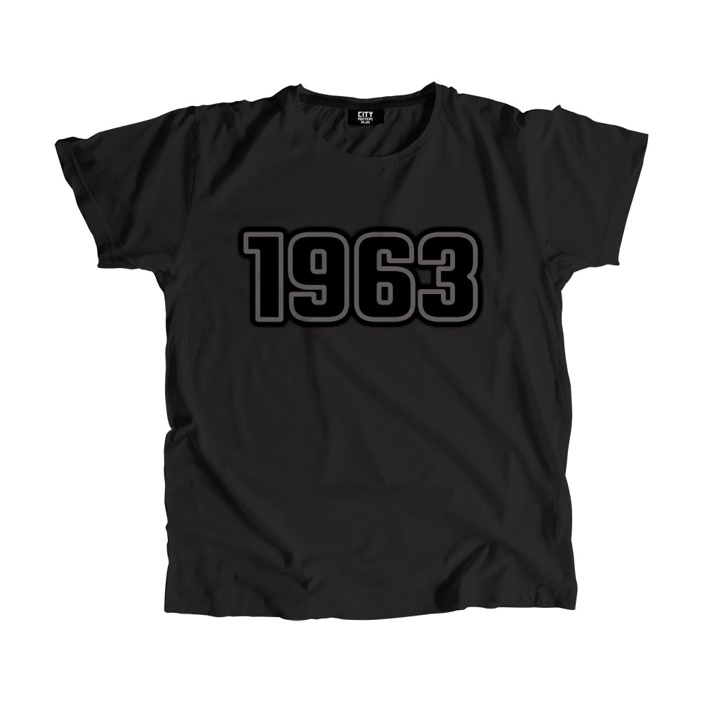 1963 Vintage Heritage Year Men Unisex T-Shirt (Black)