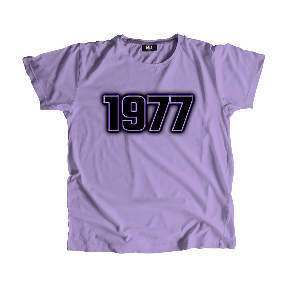 1977 Vintage Heritage Year Men Unisex T-Shirt (Iris Lavender)