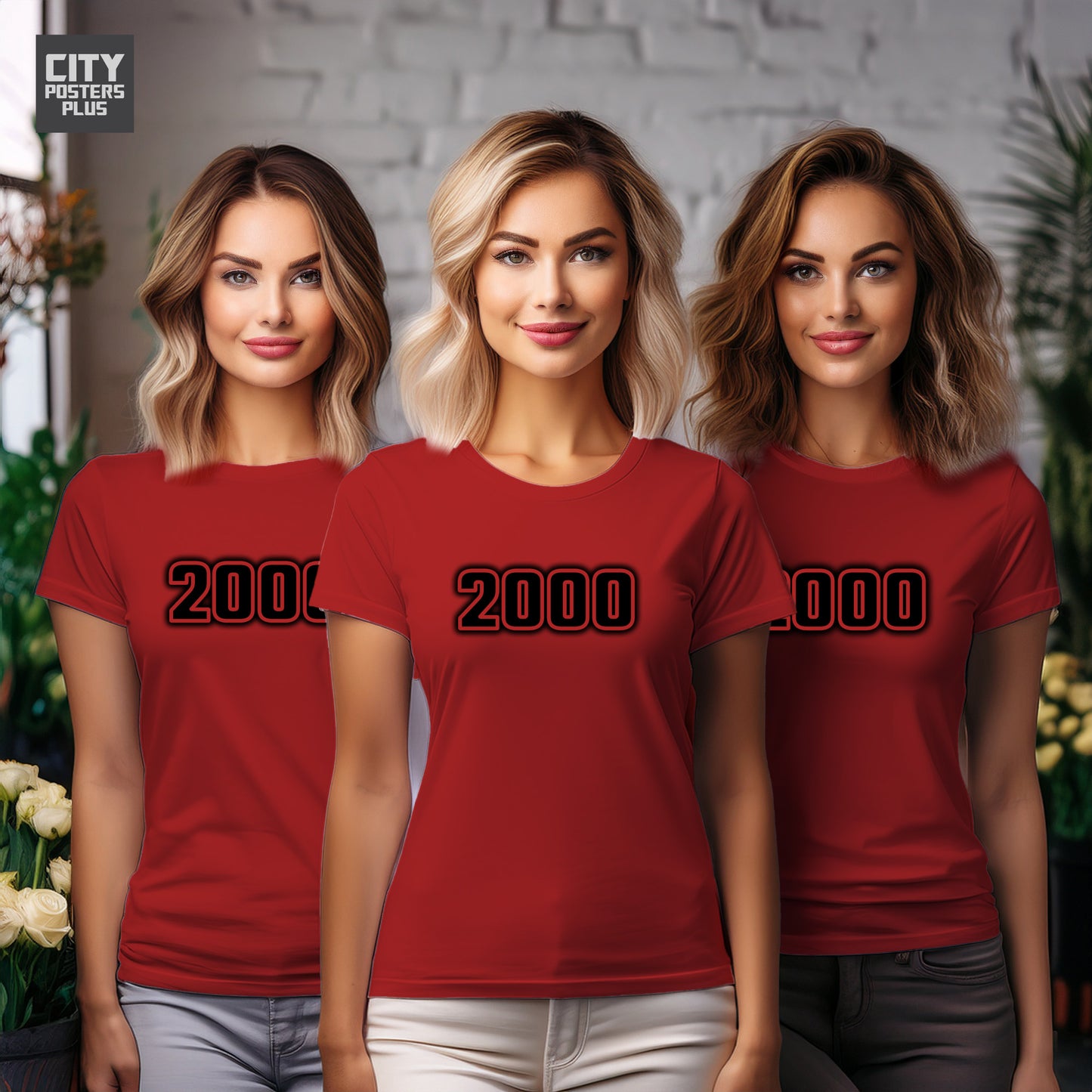City Posters Plus 2000 Vintage Birth Year Women T-Shirt
