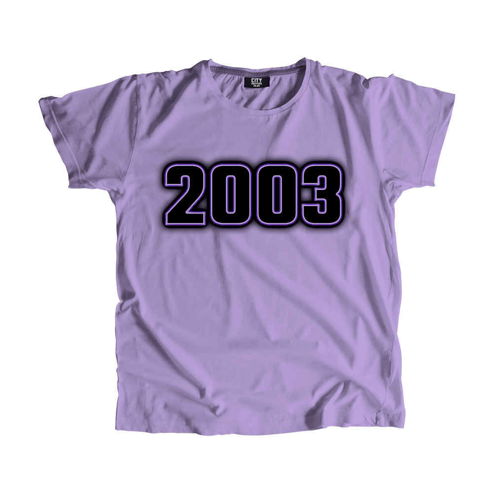 2003 Vintage Heritage Year Men Unisex T-Shirt (Iris Lavender)