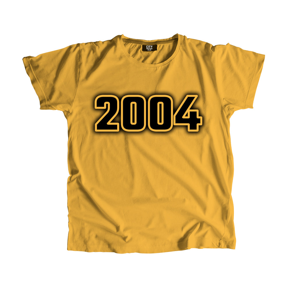 2004 Vintage Heritage Year Men Unisex T-Shirt (Golden Yellow)