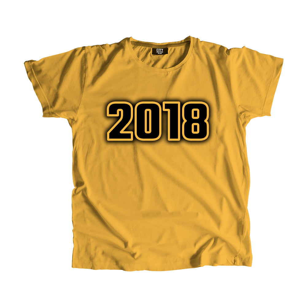 2018 Vintage Heritage Year Men Unisex T-Shirt (Golden Yellow)
