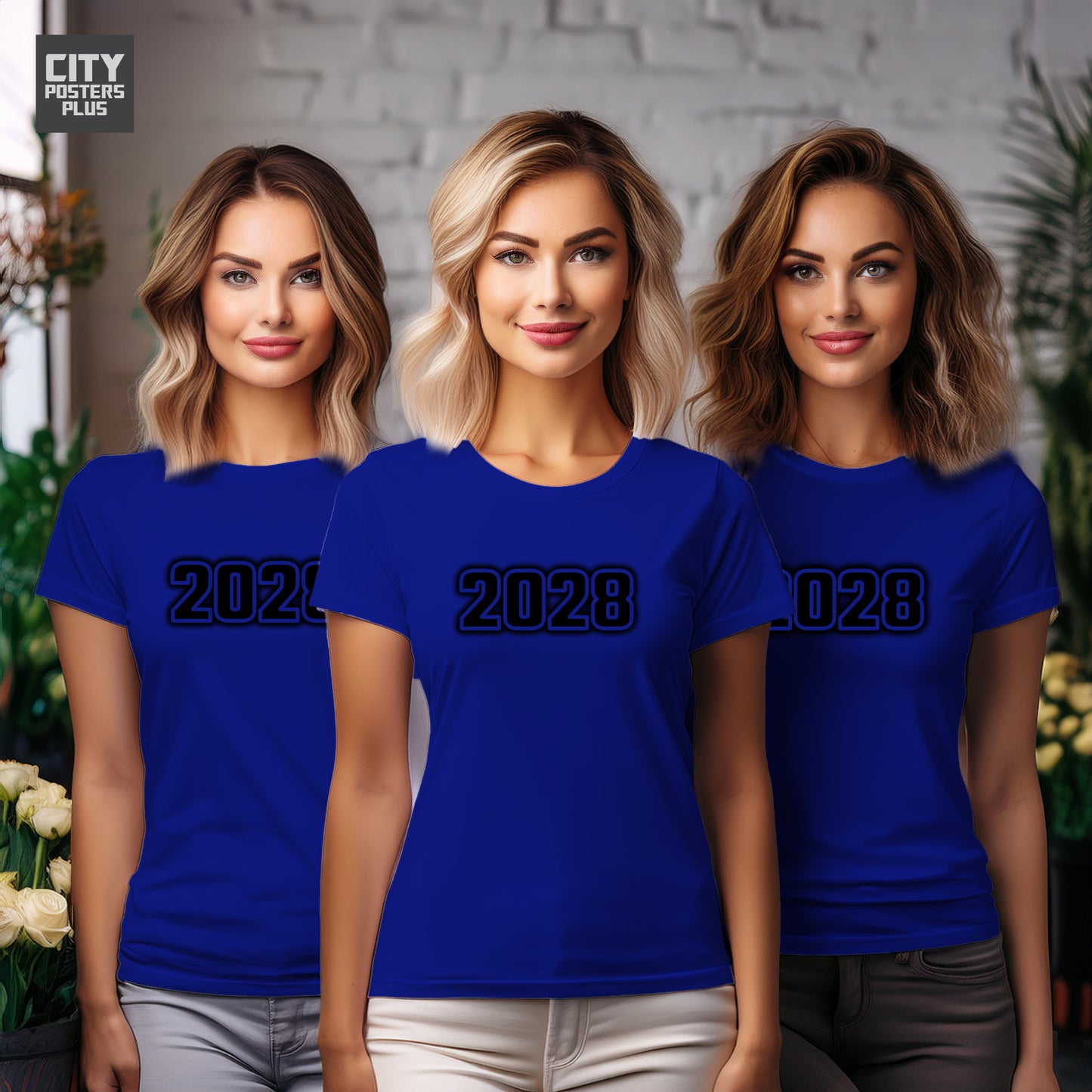 City Posters Plus 2028 Vintage Birth Year Women T-Shirt