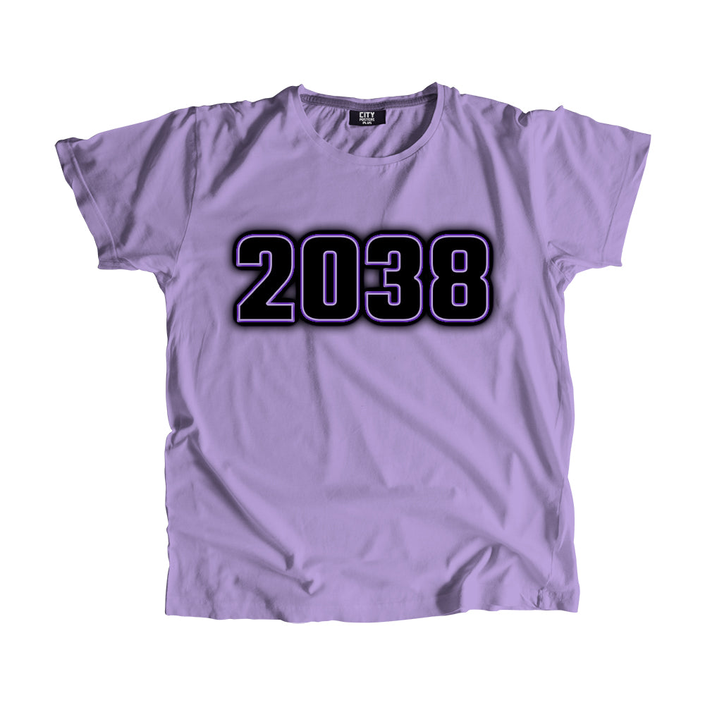 2038 Vintage Heritage Year Men Unisex T-Shirt (Iris Lavender)