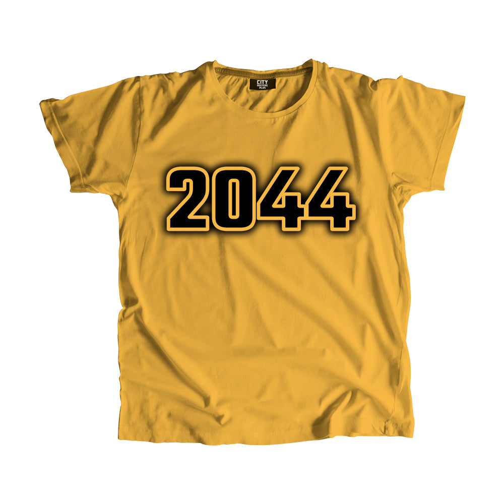 2044 Vintage Heritage Year Men Unisex T-Shirt (Golden Yellow)