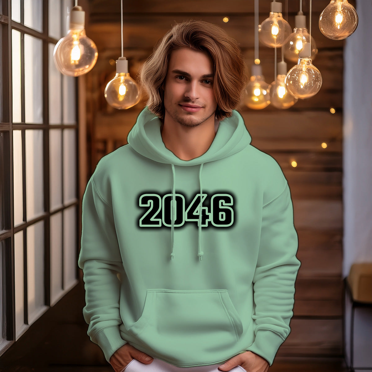 2046 Men Unisex Hoodie | Vintage Birth Year Hoodie Gift