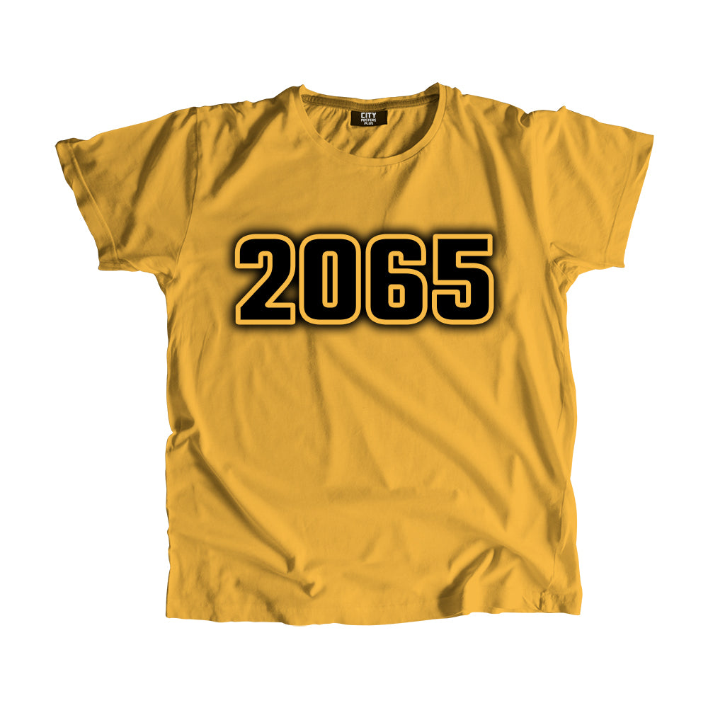 2065 Vintage Heritage Year Men Unisex T-Shirt (Golden Yellow)