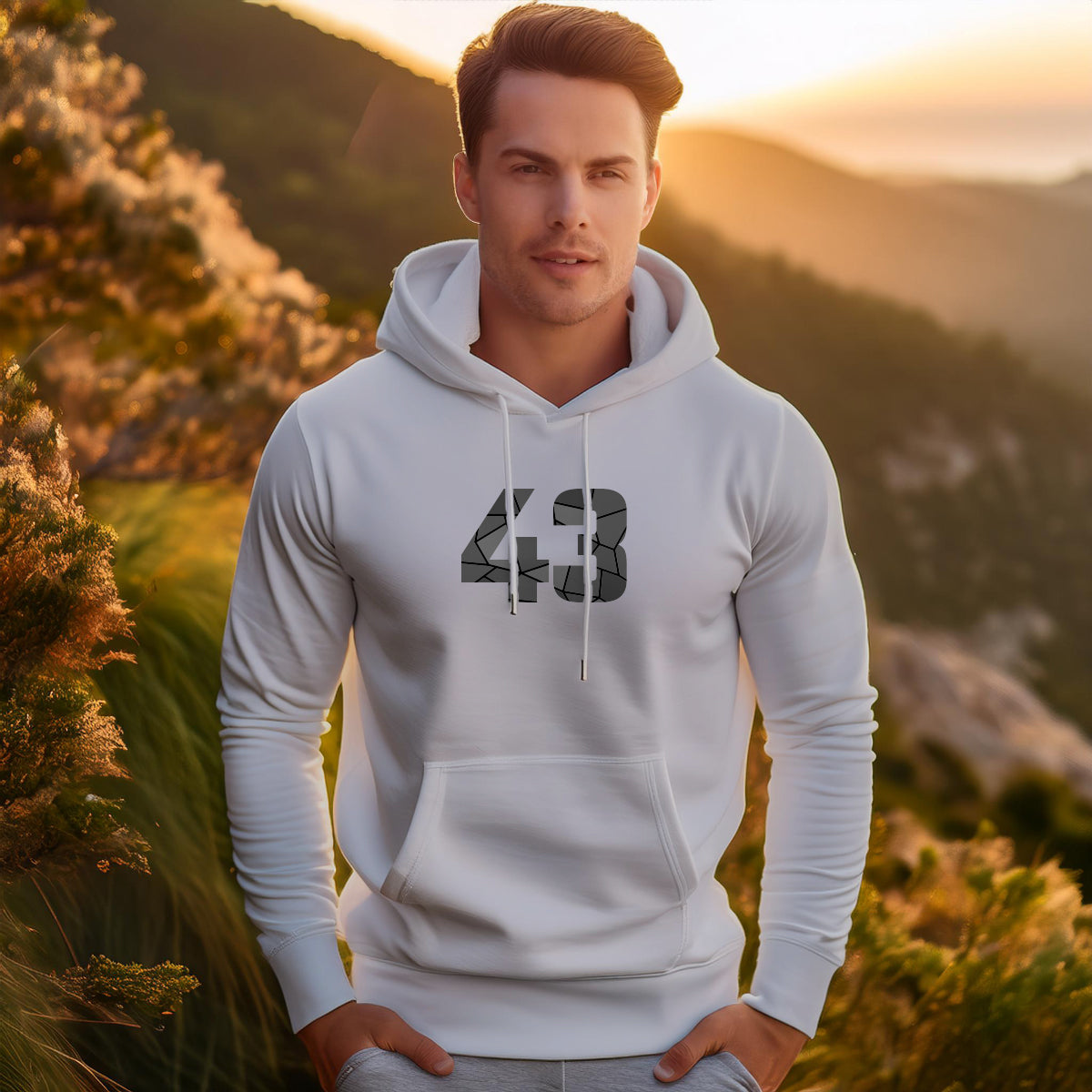 43 Number Unisex Hoodie | Personalized Number Hoodie for Men & Women