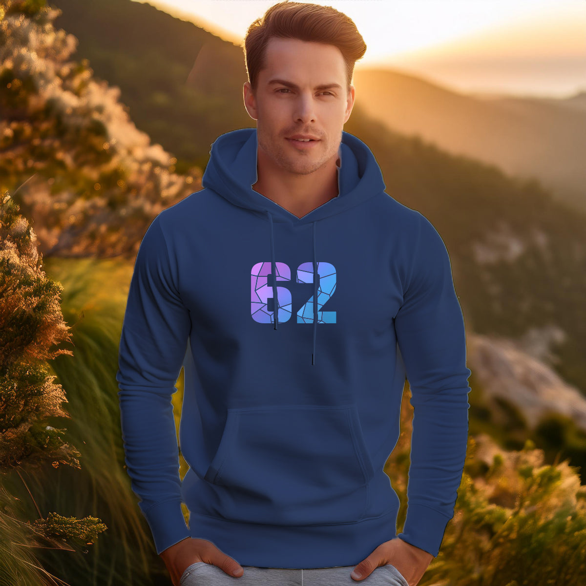 62 Number Unisex Hoodie | Personalized Number Hoodie for Men & Women