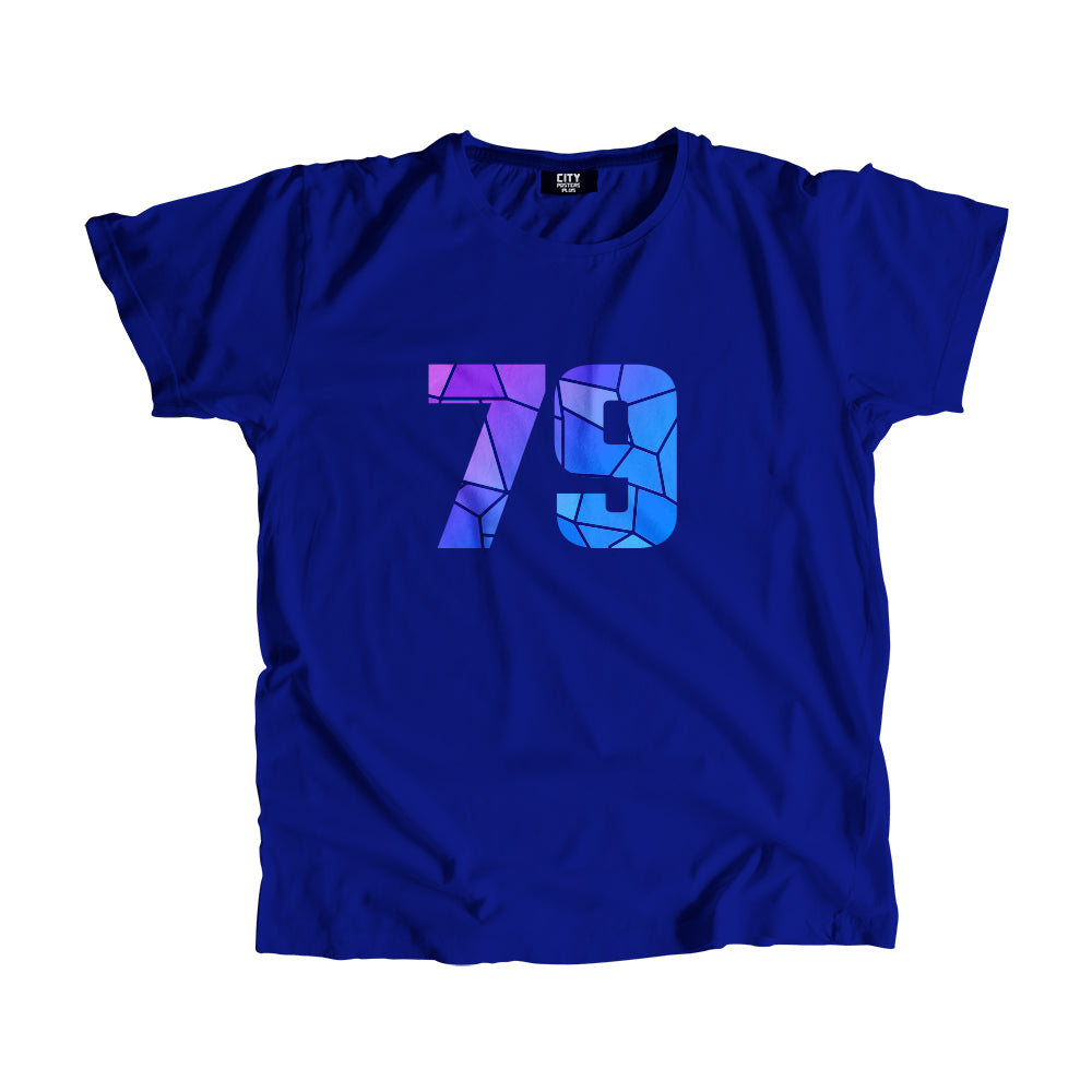 79 Number Men Unisex T-Shirt (Royal Blue)| Classic Numeric Graphic Tee