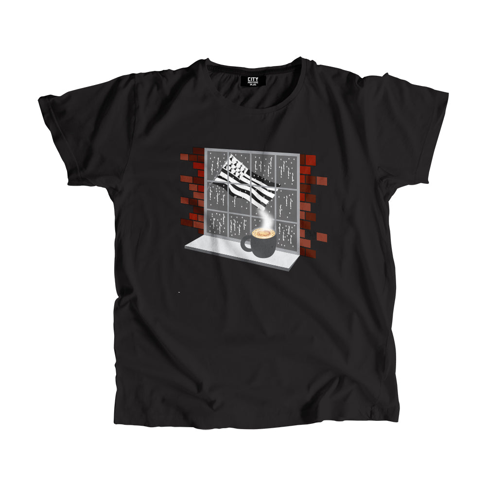 Brittany Coffee Rain Men Unisex T-Shirt | Coffee Lover Graphic Tee