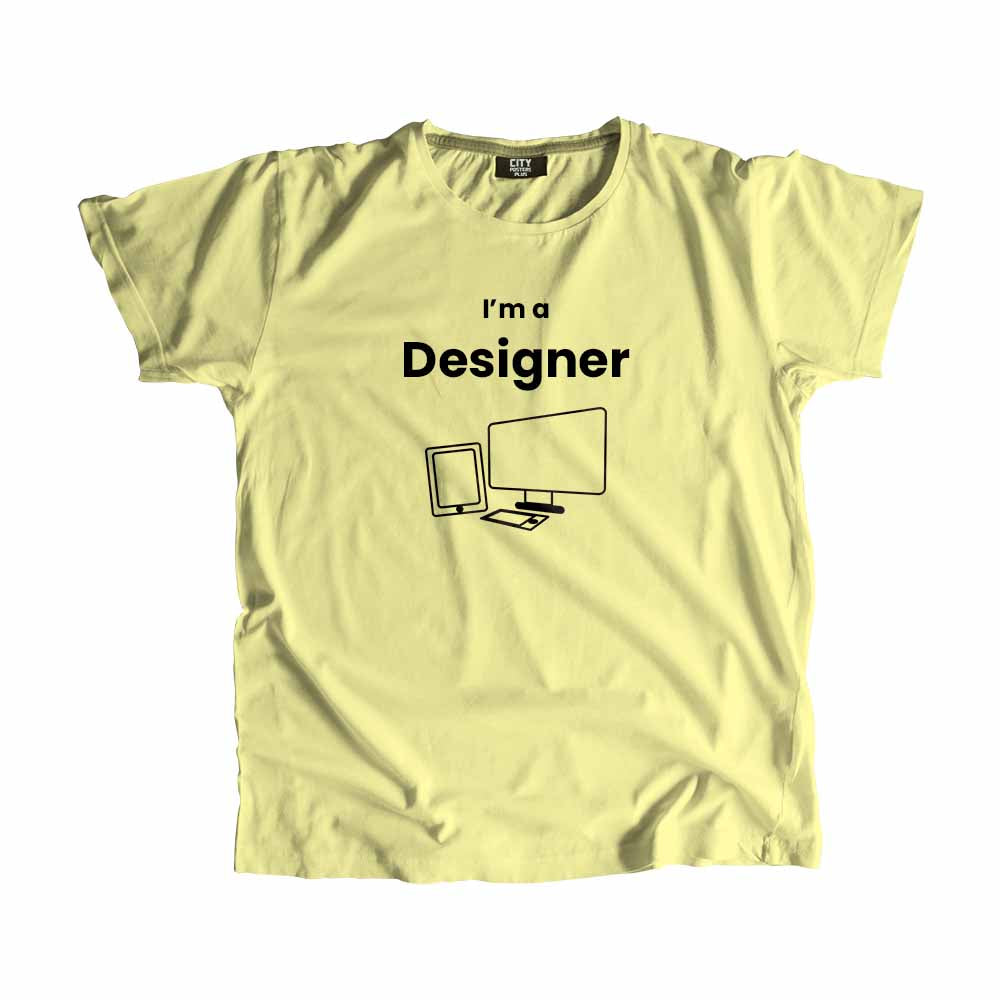 Designer Men Unisex T-Shirt (Butter Yellow) Technology Unisex T-Shirt | City Posters Plus