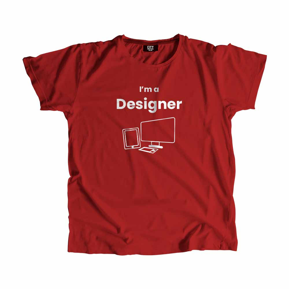 Designer Men Unisex T-Shirt (Red) Technology Unisex T-Shirt | City Posters Plus