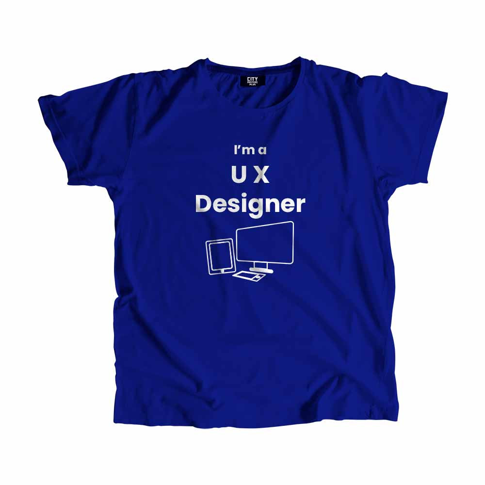 UX Designer Men Unisex T-Shirt (Royal Blue) Technology Unisex T-Shirt | City Posters Plus