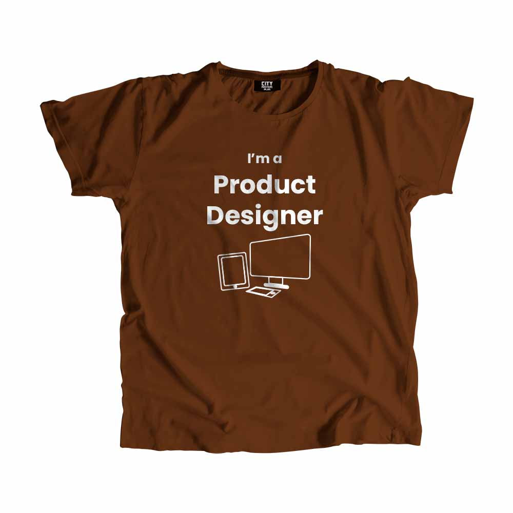 Product Designer Men Unisex T-Shirt (Brown) Technology Unisex T-Shirt | City Posters Plus