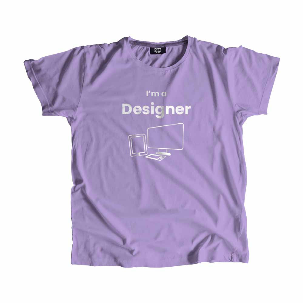 Designer Men Unisex T-Shirt (Iris Lavender) Technology Unisex T-Shirt | City Posters Plus