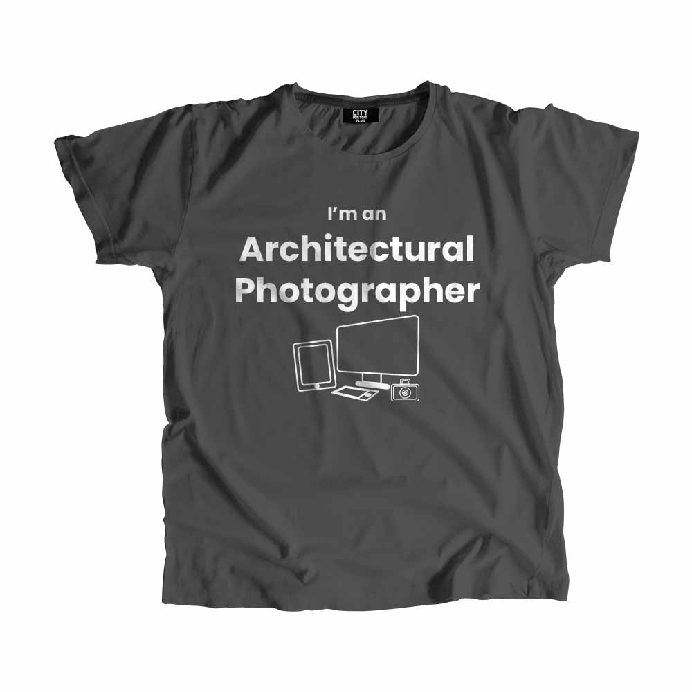 Architectural Photographer Men Unisex T-Shirt (Charcoal Grey) Technology Unisex T-Shirt | City Posters Plus