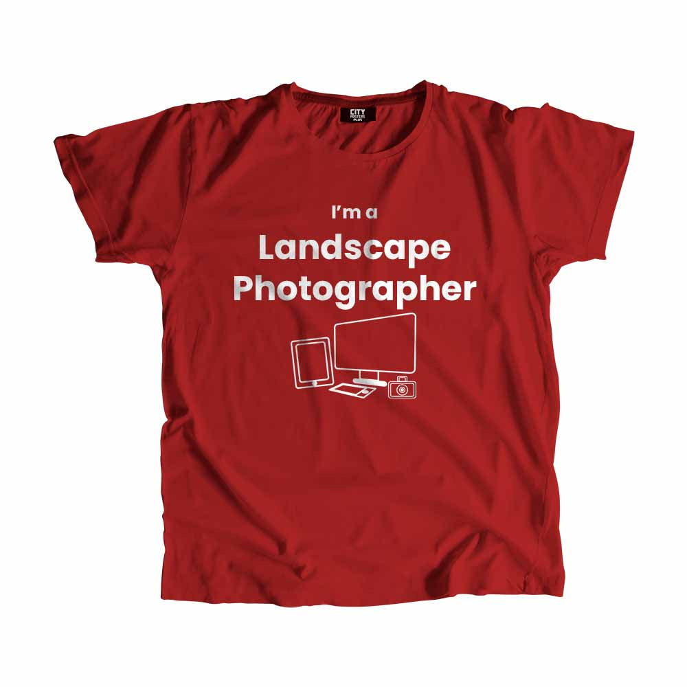 Landscape Photographer Men Unisex T-Shirt (Red) Technology Unisex T-Shirt | City Posters Plus