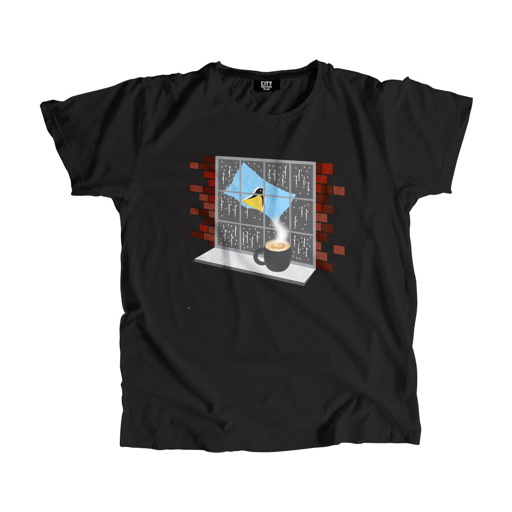 Saint Lucia Coffee Rain Men Unisex T-Shirt | Coffee Lover Graphic Tee