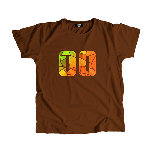 00 Number Men Unisex T-Shirt  (Brown)| Classic Numeric Graphic Tee