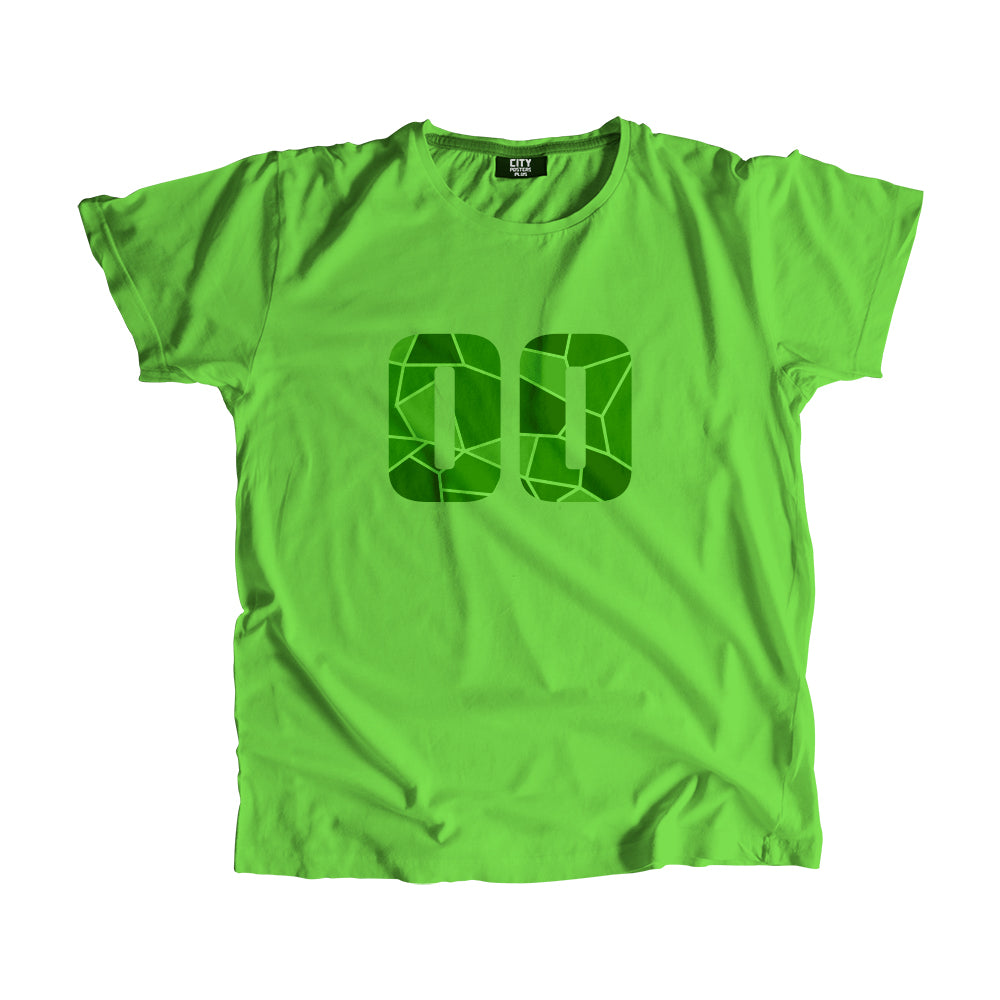 00 Number Men Unisex T-Shirt  (Liril Green)| Classic Numeric Graphic Tee