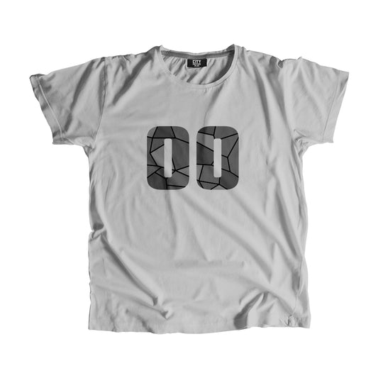 00 Number Men Unisex T-Shirt  (Melange Grey)| Classic Numeric Graphic Tee