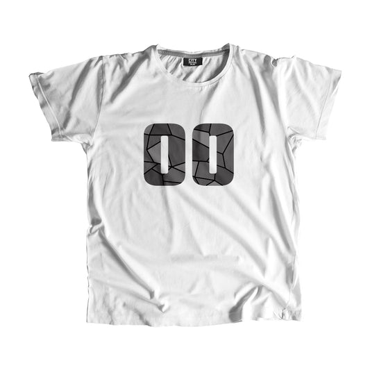 00 Number Men Unisex T-Shirt  (White)| Classic Numeric Graphic Tee