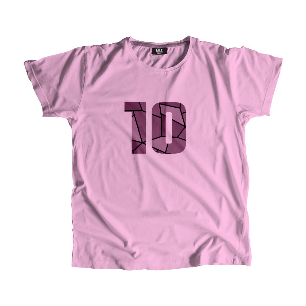 10 Number Men Unisex T-Shirt  (Light Pink)| Classic Numeric Graphic Tee