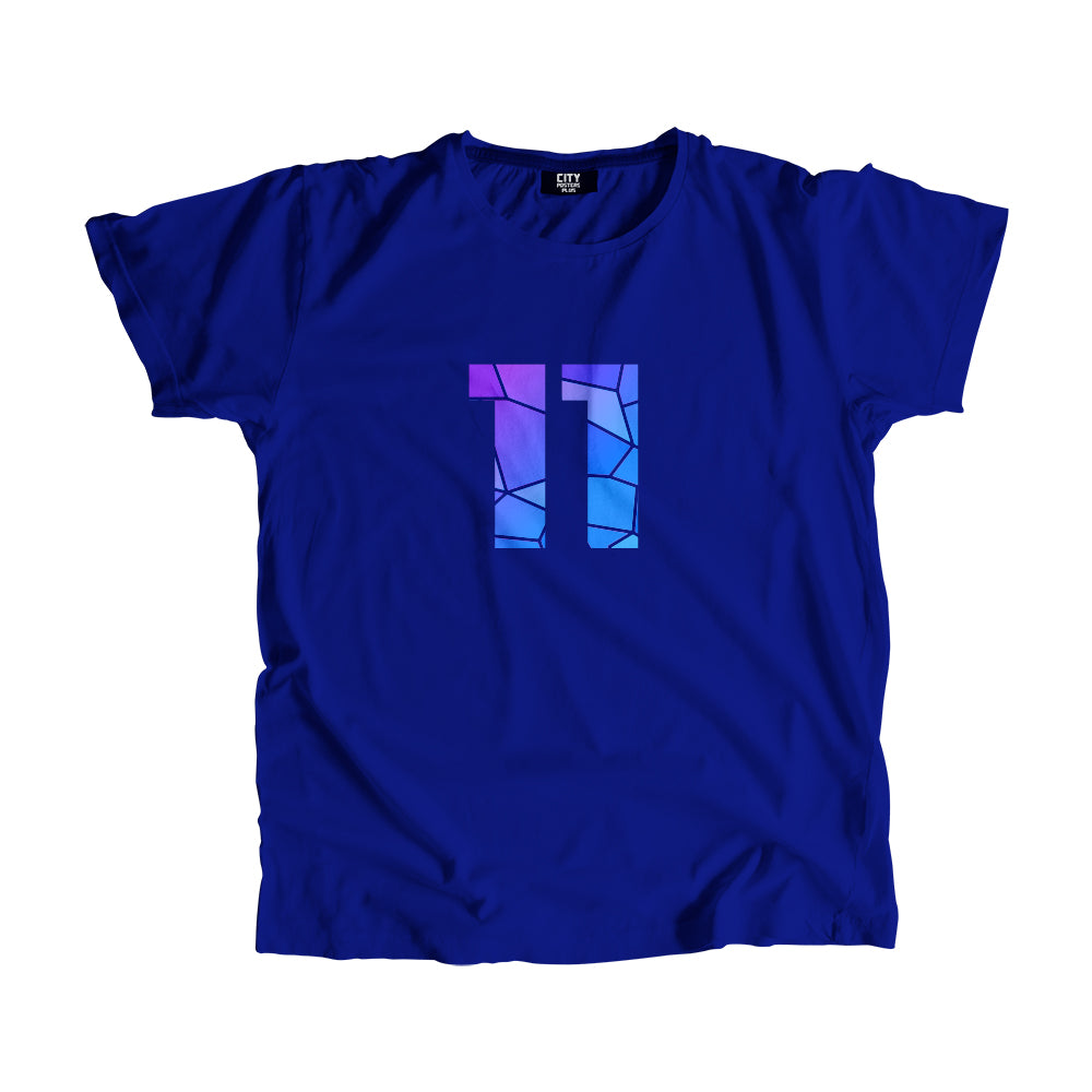 11 Number Men Unisex T-Shirt  (Royal Blue)| Classic Numeric Graphic Tee