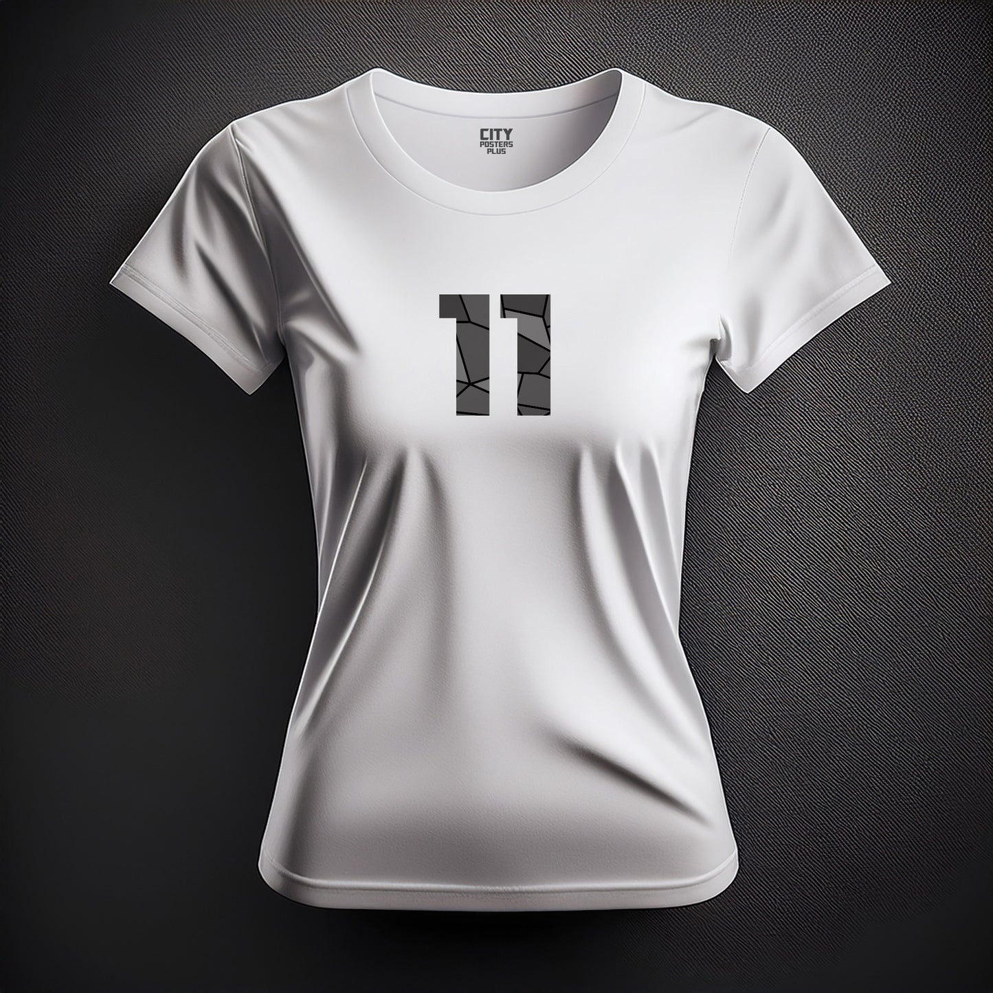 City Posters Plus 11 Number Women T-Shirt (White) | Stylish Numeric Graphic Tee