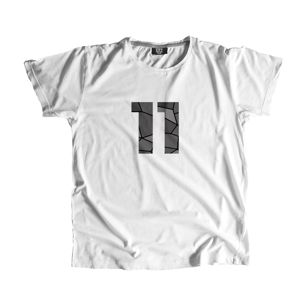 11 Number Men Unisex T-Shirt  (White)| Classic Numeric Graphic Tee