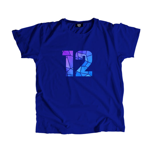 12 Number Men Unisex T-Shirt  (Royal Blue)| Classic Numeric Graphic Tee
