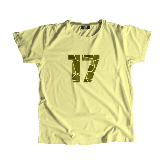 17 Number Men Unisex T-Shirt  (Butter Yellow)| Classic Numeric Graphic Tee