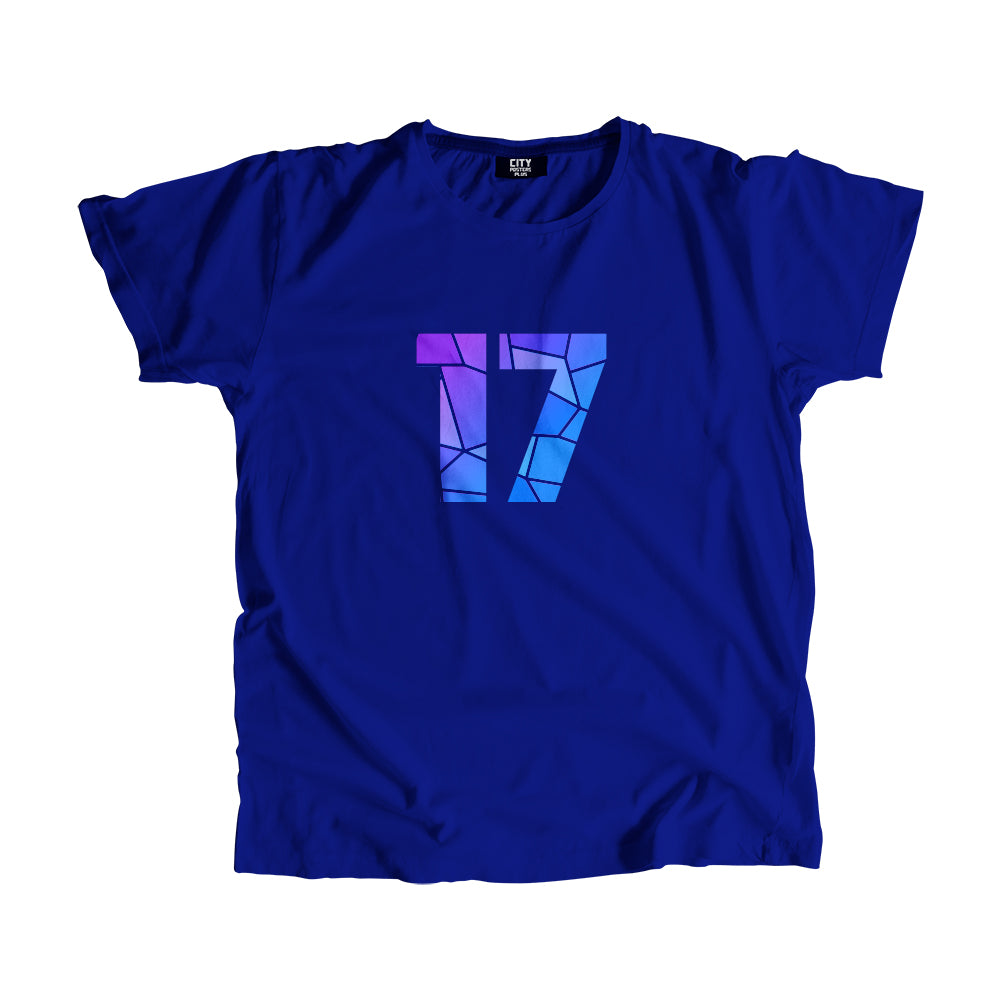 17 Number Men Unisex T-Shirt  (Royal Blue)| Classic Numeric Graphic Tee