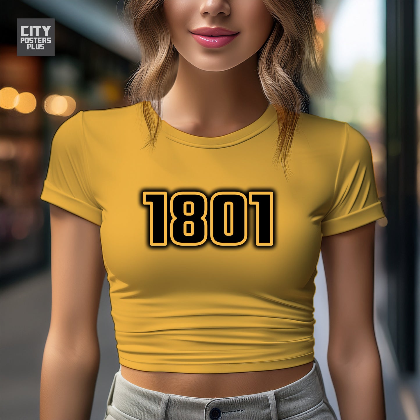 City Posters Plus 1801 Vintage Birth Year Women Crop Top